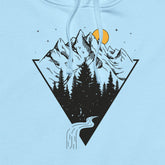 Yellow Sun Over Mountains - Unisex Midweight Hoodie